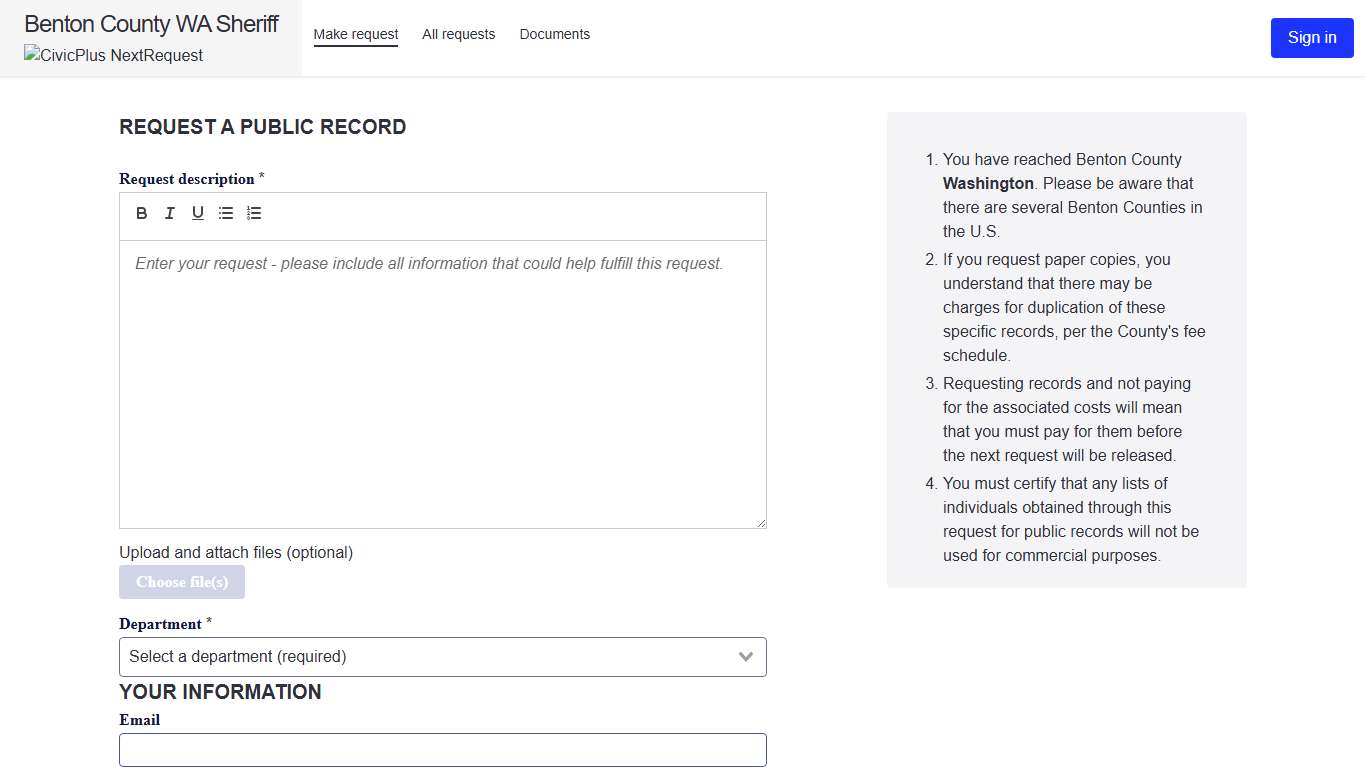 Make request - NextRequest - Modern FOIA & Public Records Request Software