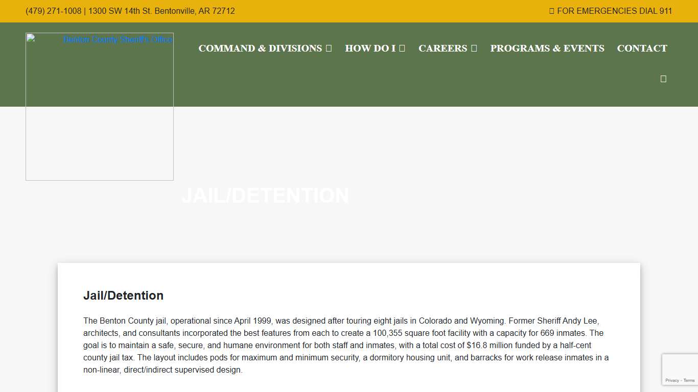 Jail/Detention Benton County Sheriff's Office